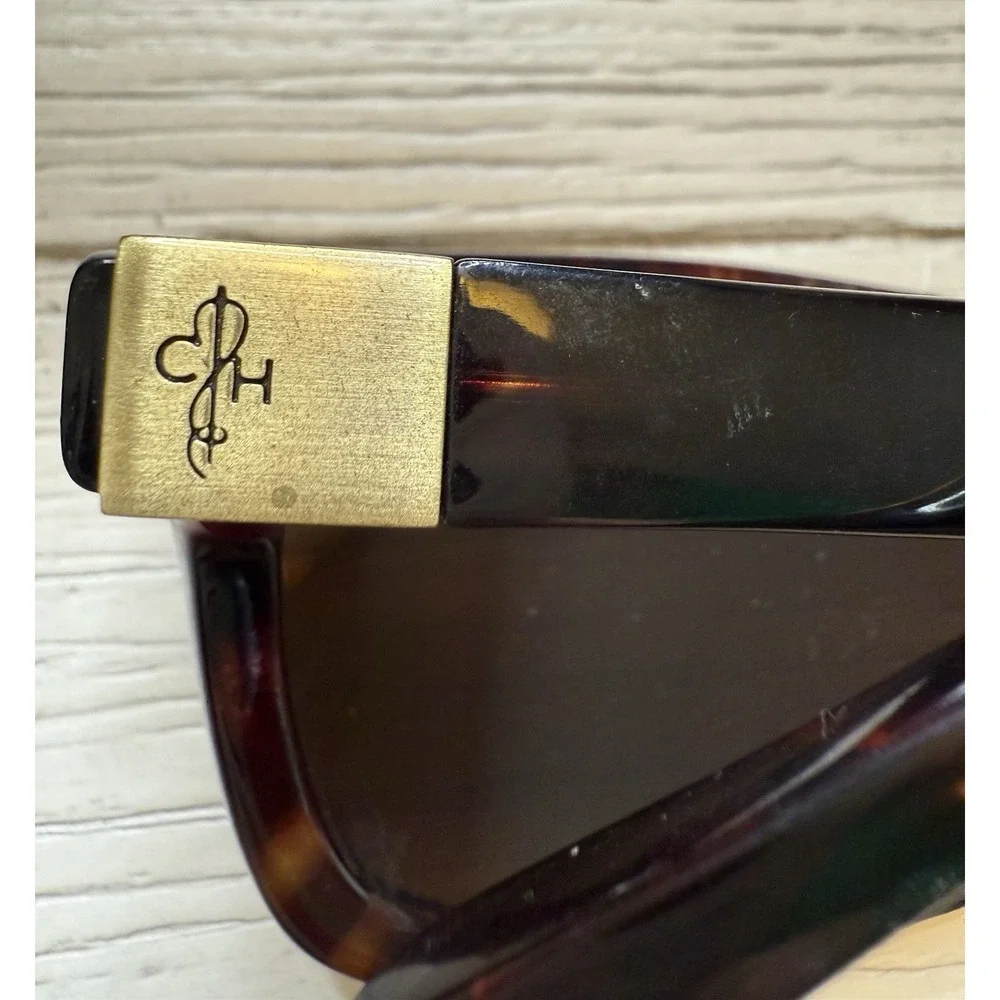 Cole Haan C7028 Full‎ Rim Rectangular Classic Tort Sunglasses. Unisex. Outdoor.